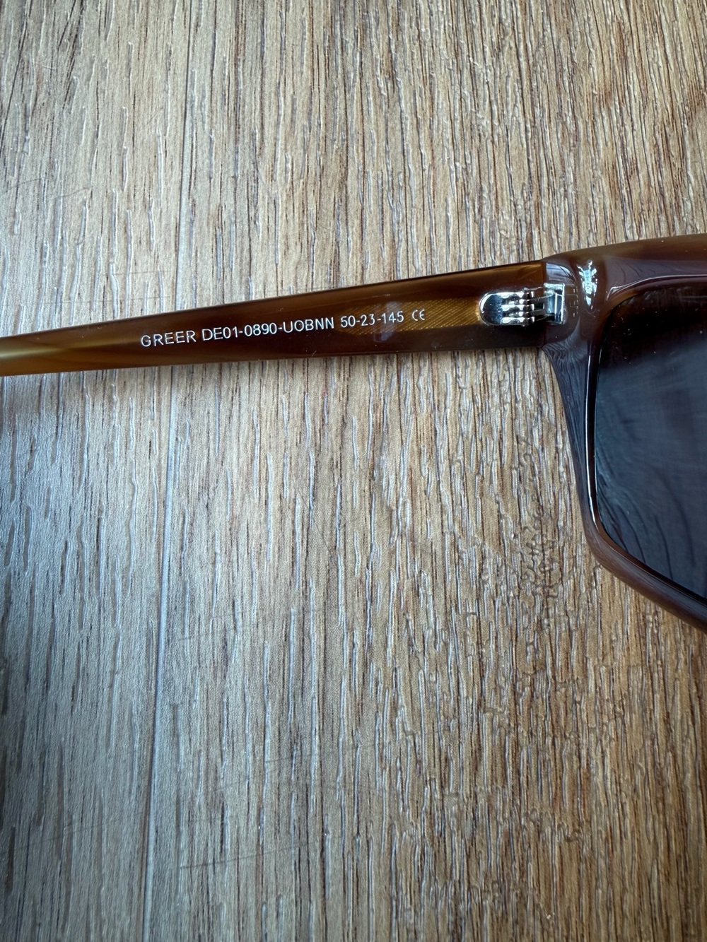 Diff Eyewear Greer Square Cat Eye Sunglasses Brown Translucent Frame 50-23-145 View 3